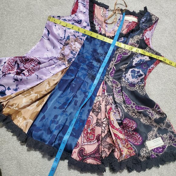 ODD MOLLY Vintage 100% Silk Blouse Sleeveless Fairycore Babydoll Women's Medium - Picture 15 of 16